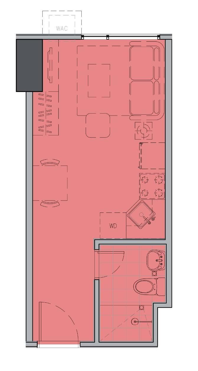 Studio unit floor plan