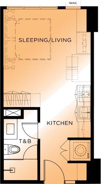 Studio unit floor plan